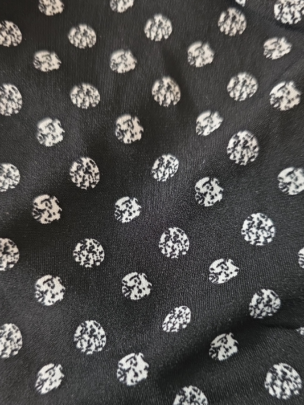 NWT Size 14 Nicole Miller Black Dress with White Floral Dots With Designs - Picture 4 of 6